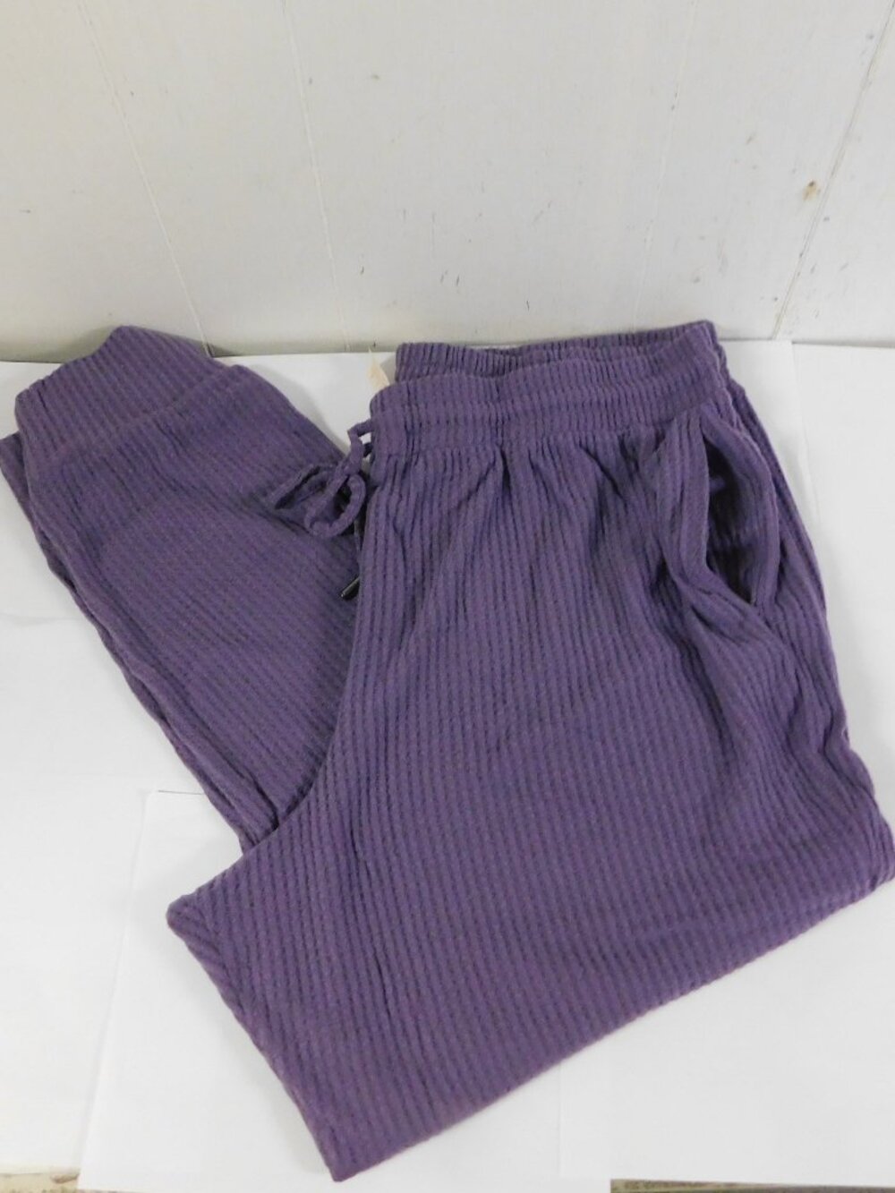 Retreat Rhonda Shear Purple Ribbed Soft Comfy Lounge Pants New 2 X